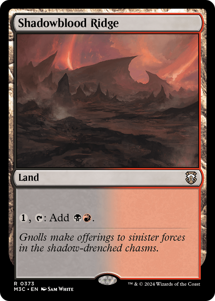 Shadowblood Ridge (Ripple Foil) [Modern Horizons 3 Commander] | Rook's Games and More