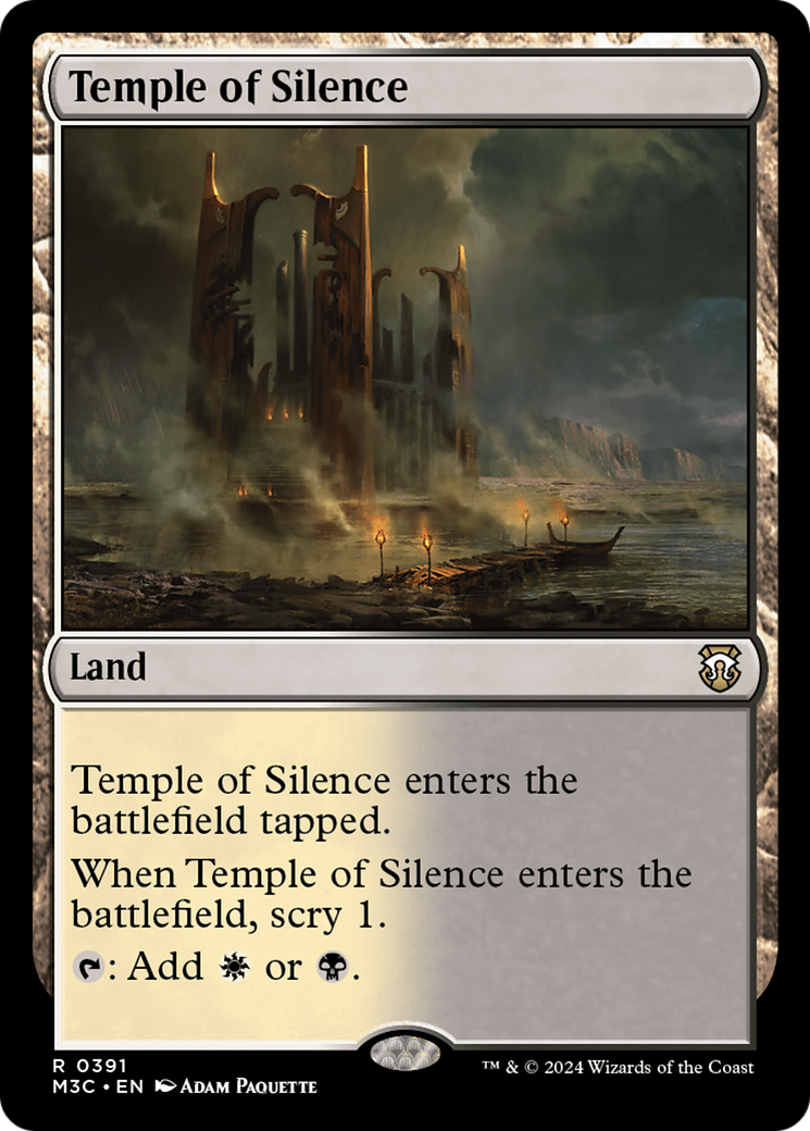 Temple of Silence (Ripple Foil) [Modern Horizons 3 Commander] | Rook's Games and More