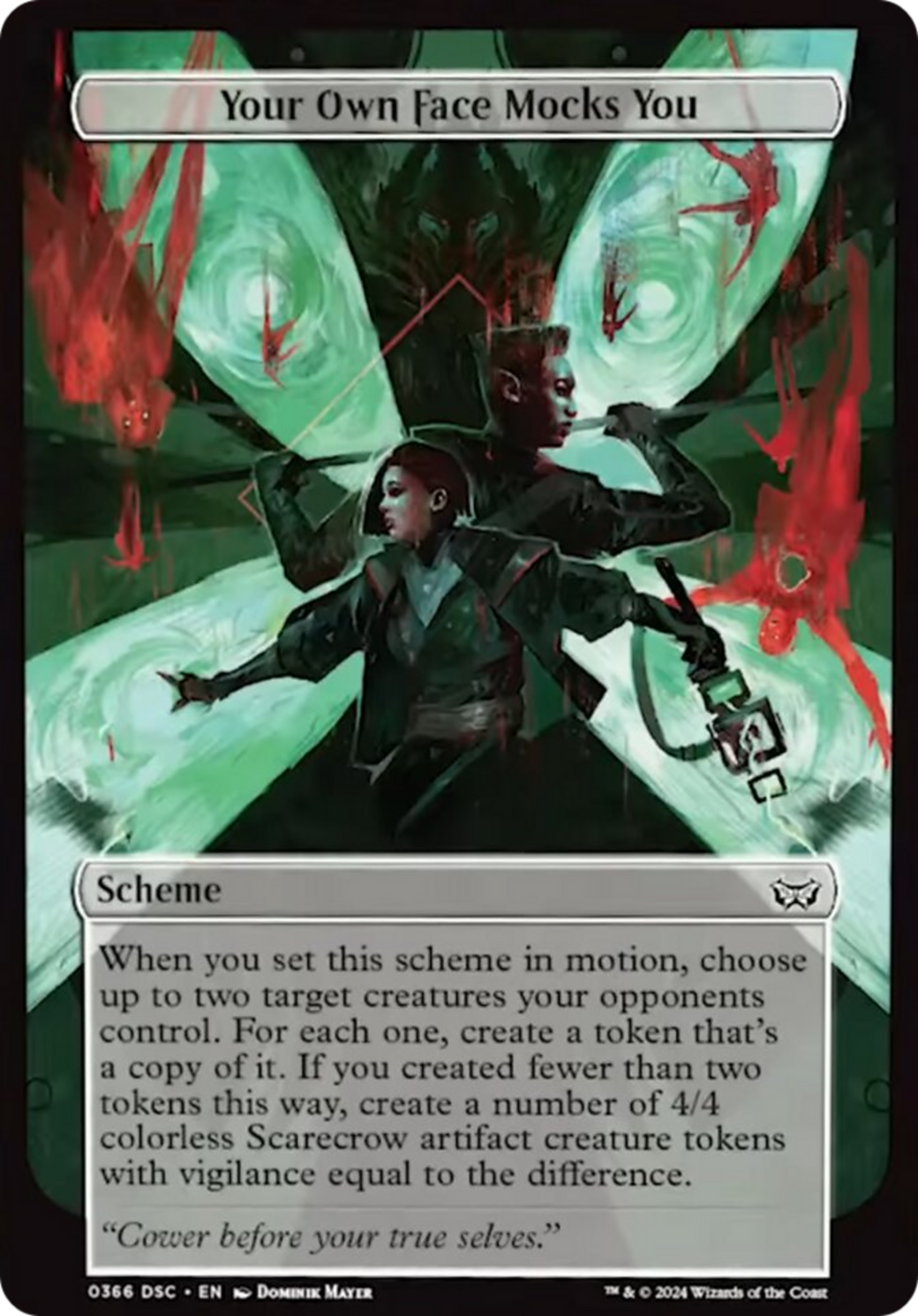 Your Own Face Mocks You (Full Art) [Duskmourn: Archenemy] | Rook's Games and More