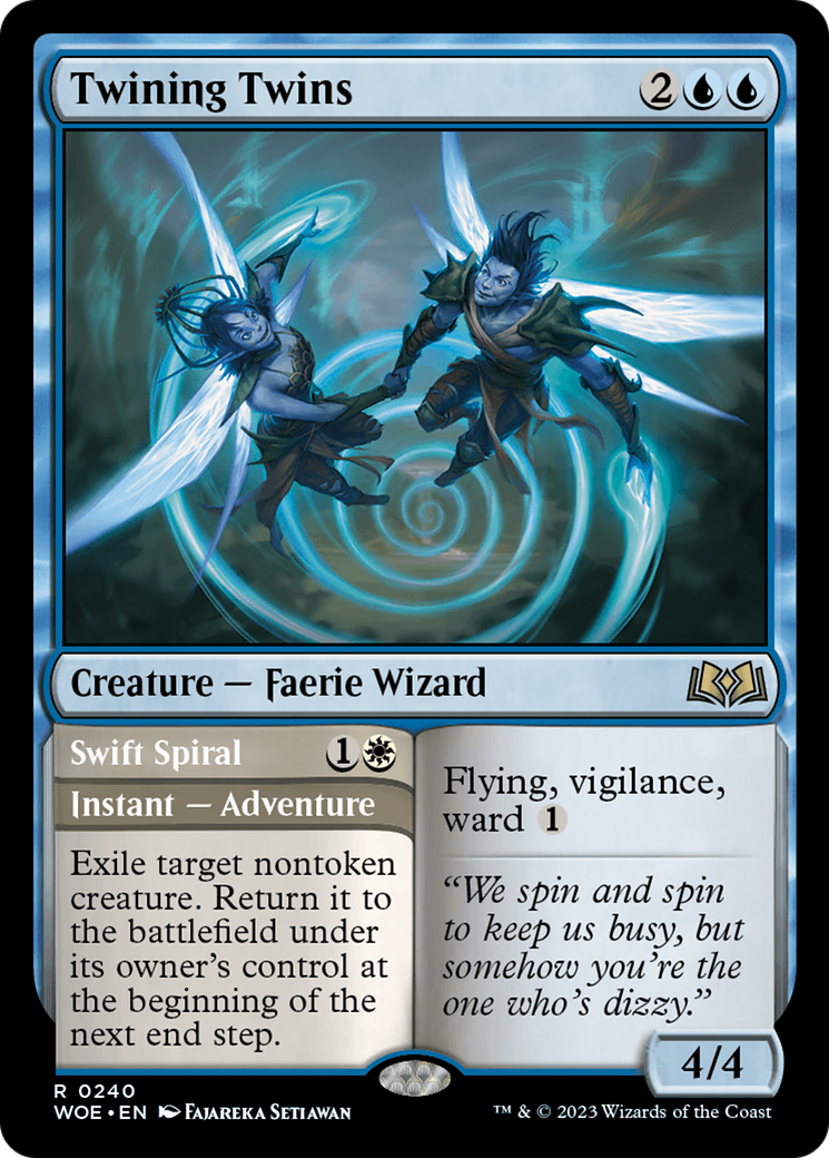 Twining Twins // Swift Spiral [Wilds of Eldraine] | Rook's Games and More