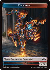 Elemental (0027) // Monk Double-Sided Token [Tarkir: Dragonstorm Commander Tokens] | Rook's Games and More