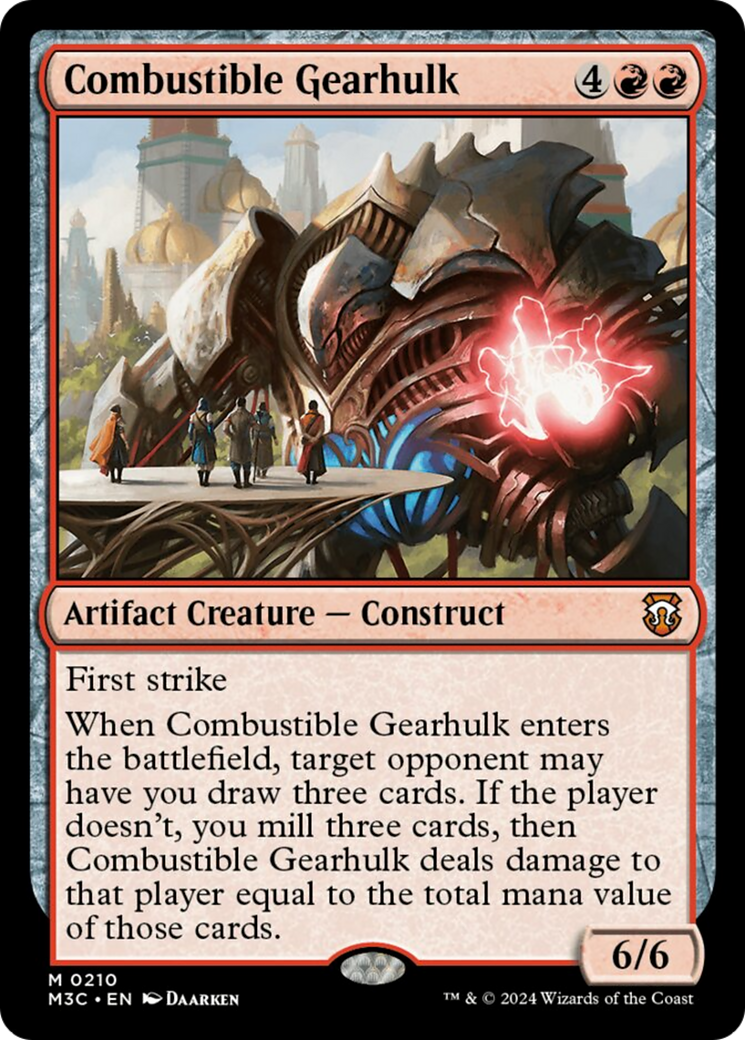 Combustible Gearhulk (Ripple Foil) [Modern Horizons 3 Commander] | Rook's Games and More