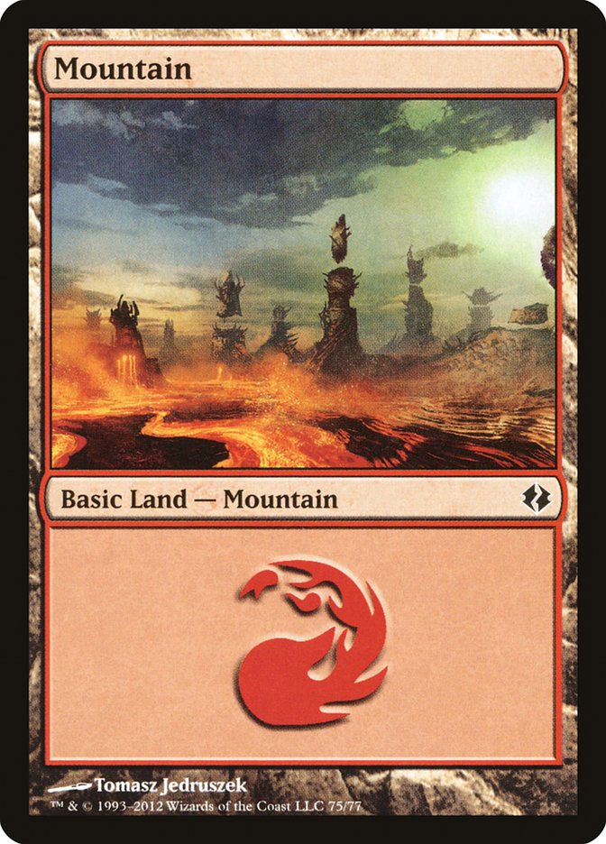 Mountain (75) [Duel Decks: Venser vs. Koth] | Rook's Games and More