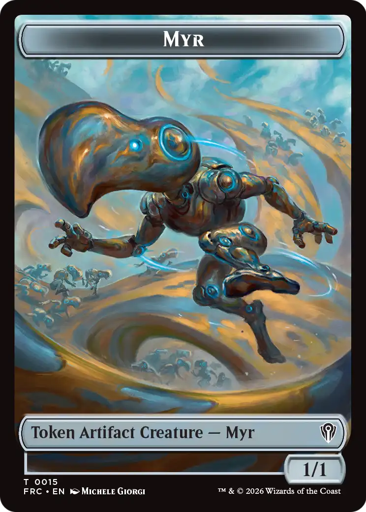 Angel // Myr Double-Sided Token [Reality Fracture Commander Tokens] | Rook's Games and More