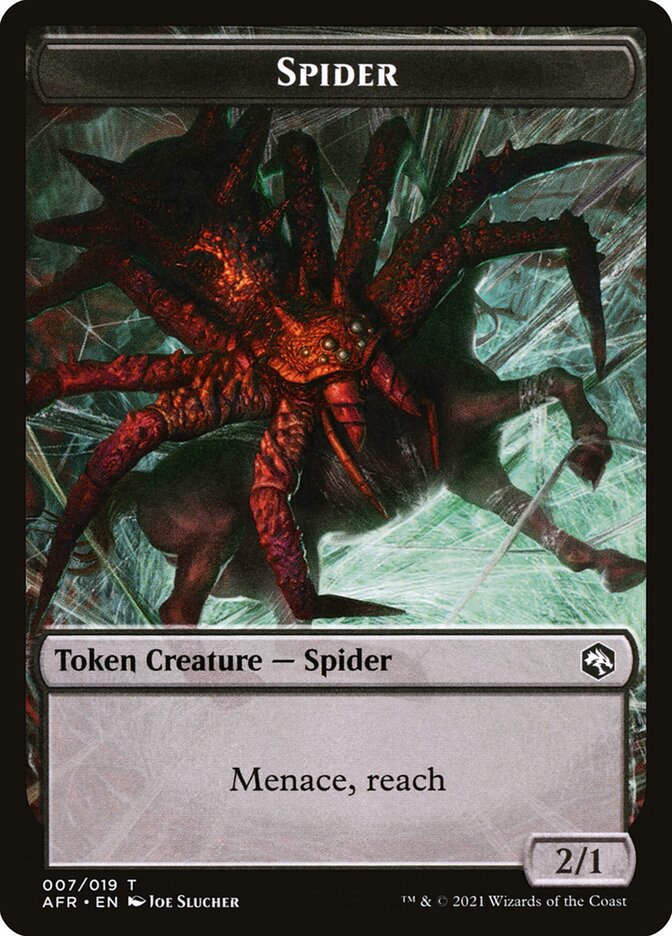 Spider // Icingdeath, Frost Tongue Double-Sided Token [Dungeons & Dragons: Adventures in the Forgotten Realms Tokens] | Rook's Games and More