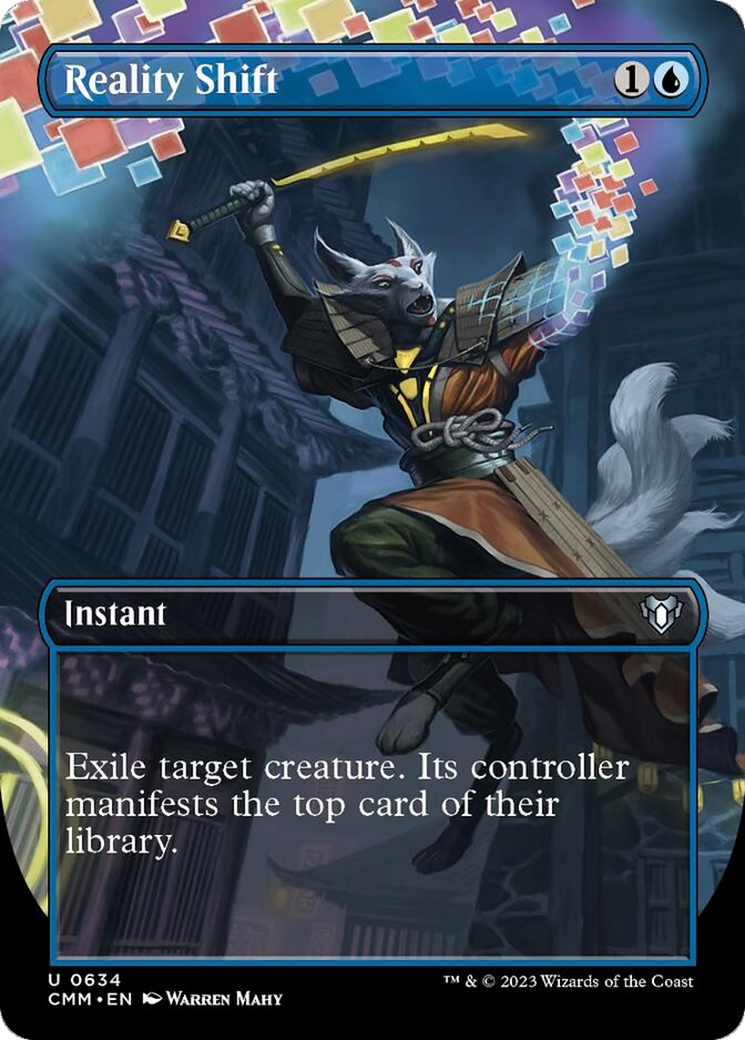 Reality Shift (Borderless Alternate Art) [Commander Masters] | Rook's Games and More