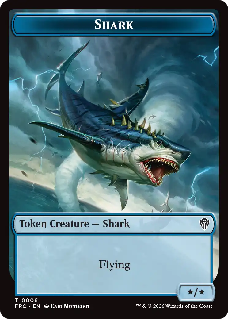 Soldier // Shark Double-Sided Token [Reality Fracture Commander Tokens] | Rook's Games and More
