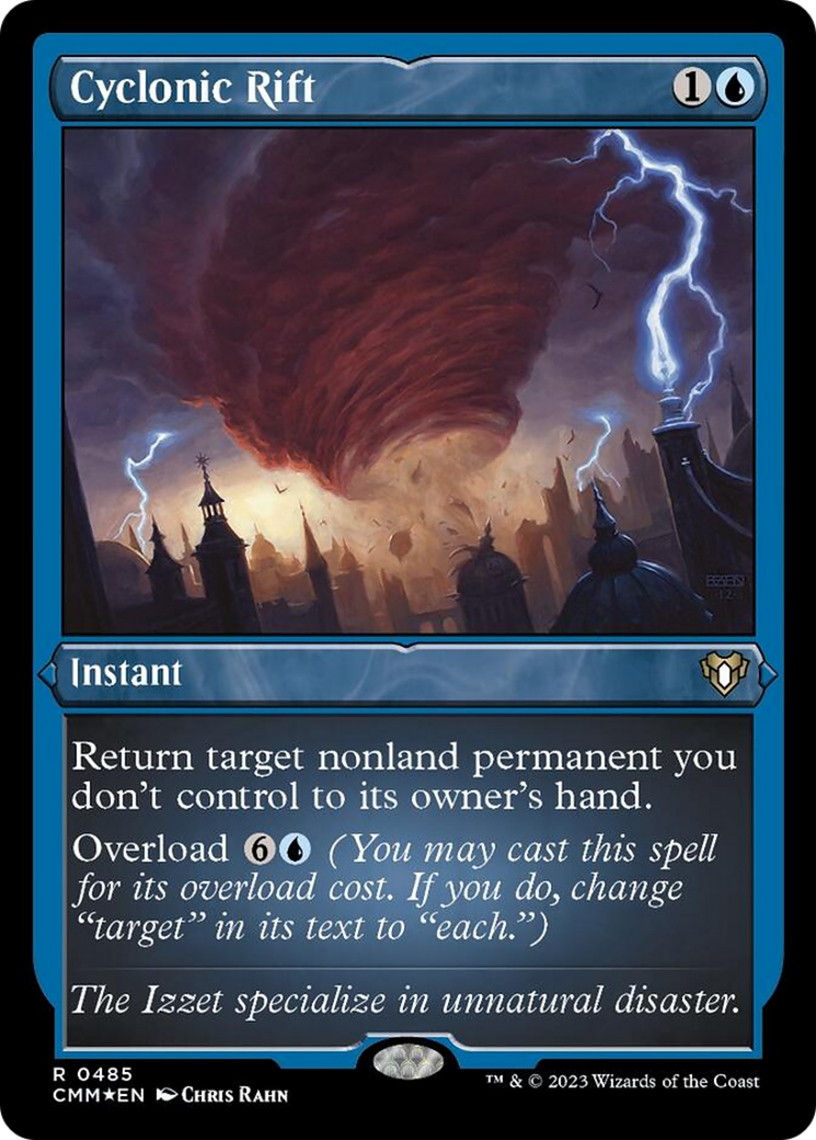 Cyclonic Rift (Foil Etched) [Commander Masters] | Rook's Games and More