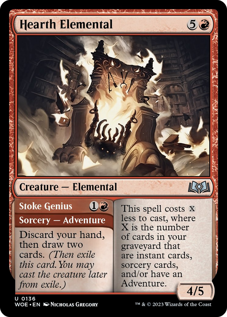 Hearth Elemental // Stoke Genius [Wilds of Eldraine] | Rook's Games and More