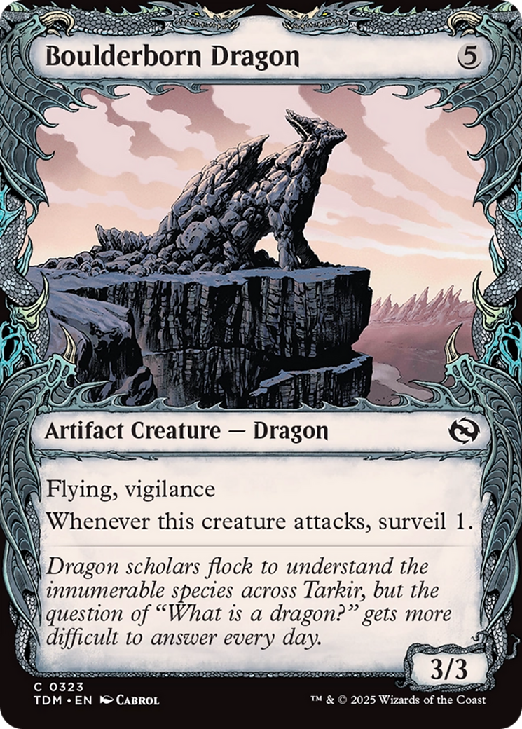 Boulderborn Dragon (Showcase) [Tarkir: Dragonstorm] | Rook's Games and More