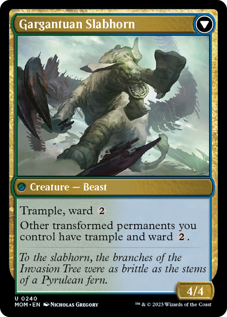 Invasion of Pyrulea // Gargantuan Slabhorn [March of the Machine] | Rook's Games and More