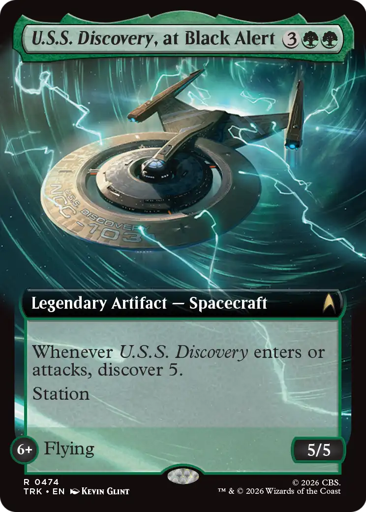 U.S.S. Discovery, at Black Alert (Extended Art) [Star Trek] | Rook's Games and More