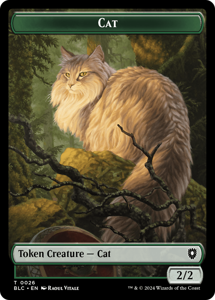 Elemental // Cat Double-Sided Token [Bloomburrow Commander Tokens] | Rook's Games and More