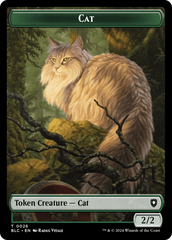 Elemental // Cat Double-Sided Token [Bloomburrow Commander Tokens] | Rook's Games and More