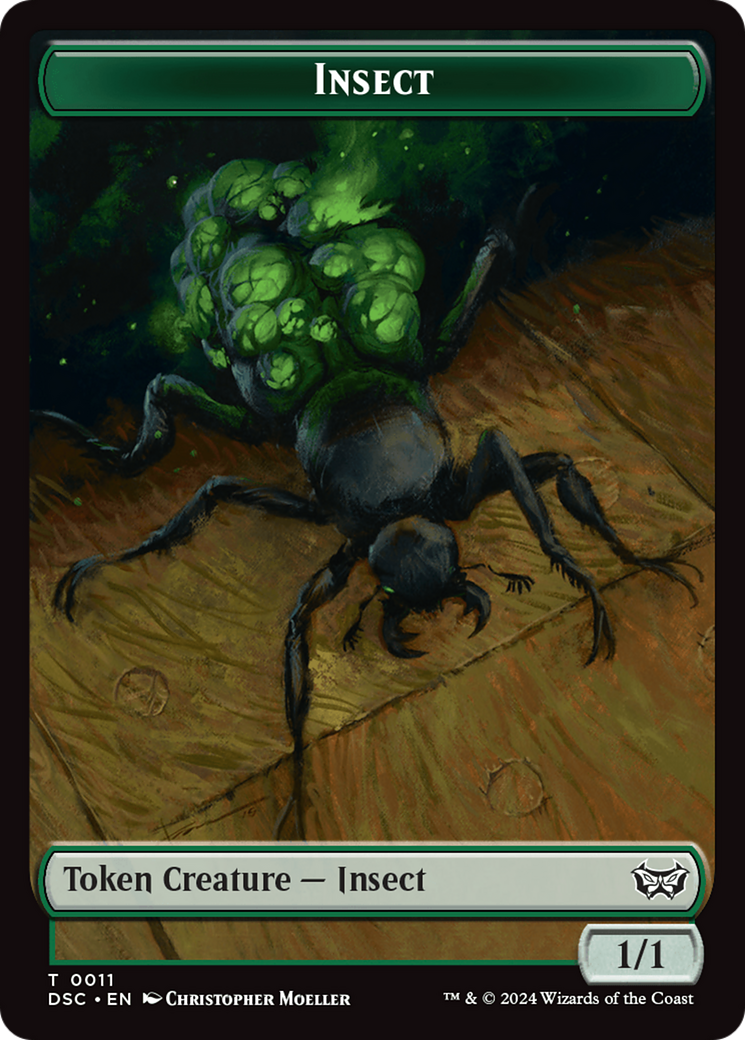 Insect (0011) // Shapeshifter Double-Sided Token [Duskmourn: House of Horror Commander Tokens] | Rook's Games and More