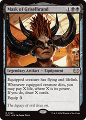 Mask of Griselbrand [Duskmourn: House of Horror Commander] | Rook's Games and More