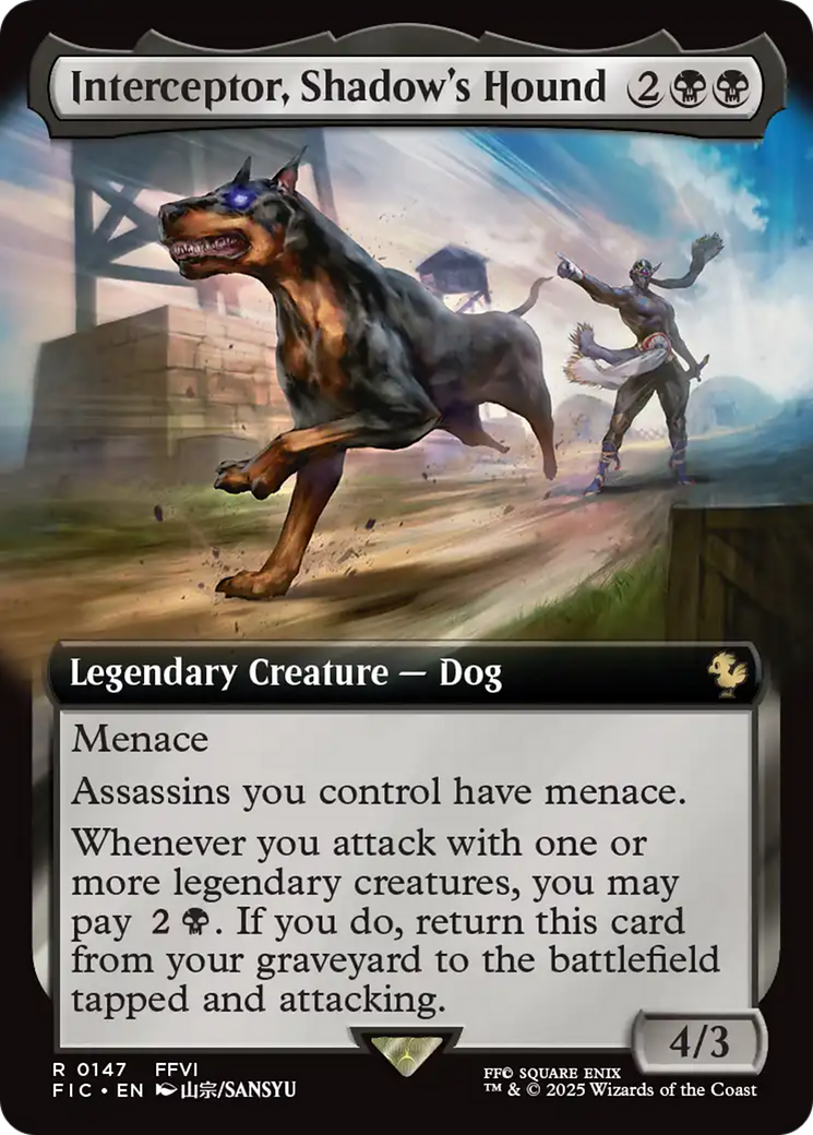 Interceptor, Shadow's Hound (Extended Art) [FINAL FANTASY Commander] | Rook's Games and More