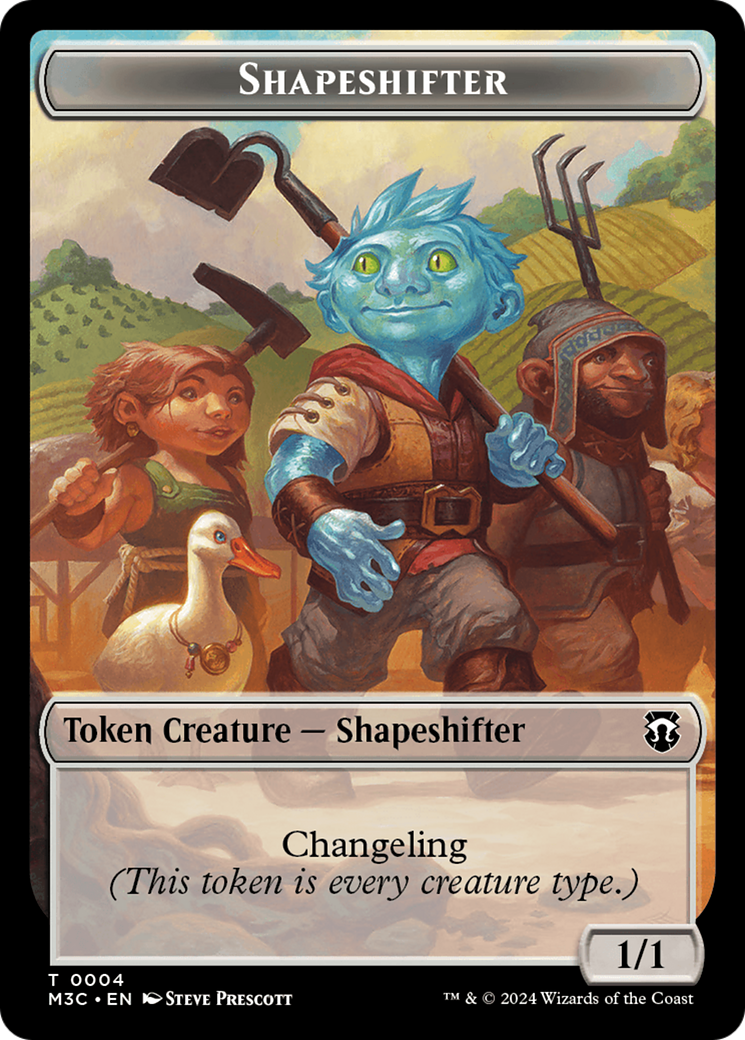 Shapeshifter (0004) // Copy Double-Sided Token [Modern Horizons 3 Commander Tokens] | Rook's Games and More