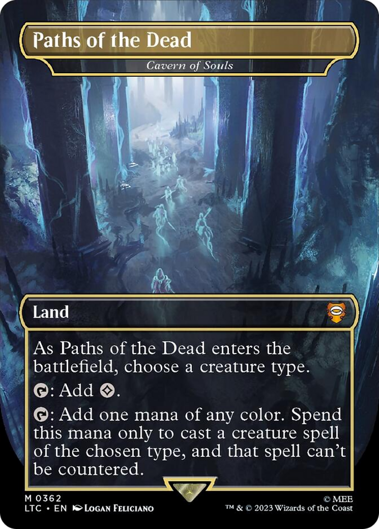 Paths of the Dead - Cavern of Souls (Borderless) (Surge Foil Realms and Relics) [The Lord of the Rings: Tales of Middle-Earth Commander] | Rook's Games and More