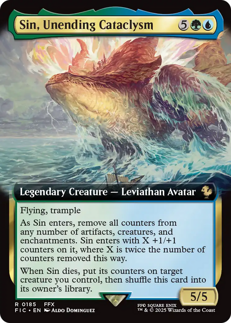 Sin, Unending Cataclysm (Extended Art) [FINAL FANTASY Commander] | Rook's Games and More