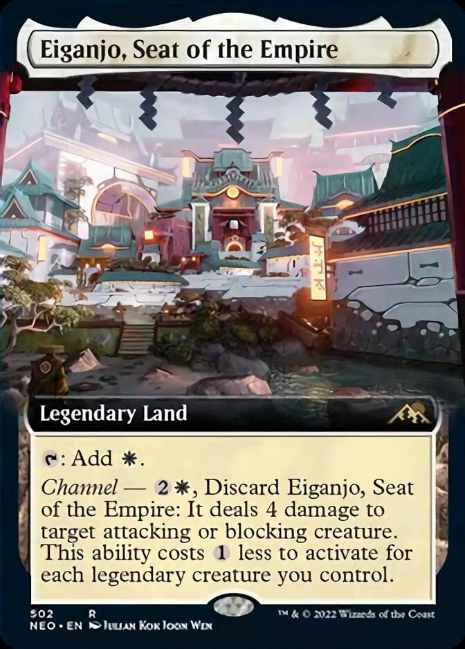 Eiganjo, Seat of the Empire (Extended Art) [Kamigawa: Neon Dynasty] | Rook's Games and More