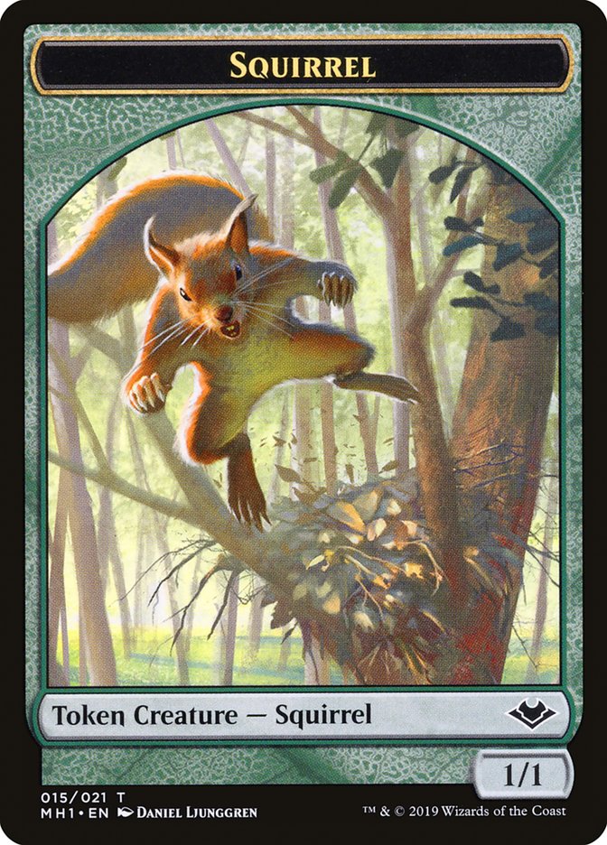 Zombie (007) // Squirrel (015) Double-Sided Token [Modern Horizons Tokens] | Rook's Games and More