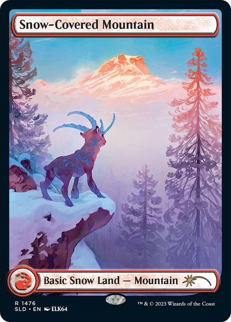 Snow-Covered Mountain (1476) (Rainbow Foil) [Secret Lair Drop Series] | Rook's Games and More