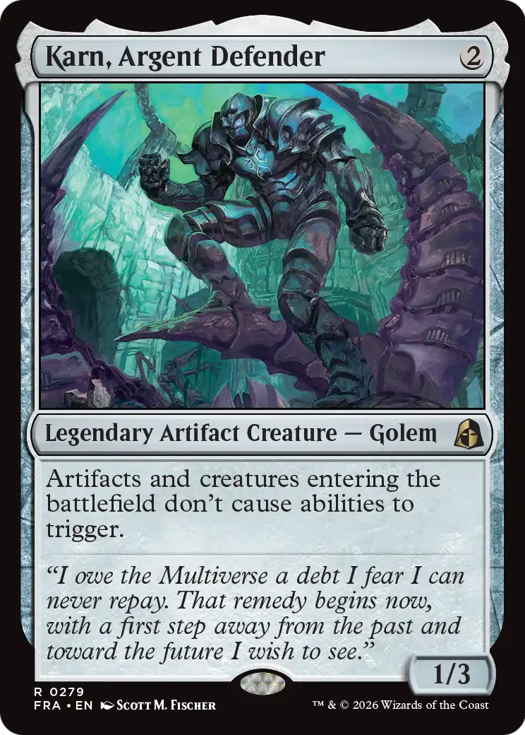 Karn, Argent Defender [Reality Fracture] | Rook's Games and More