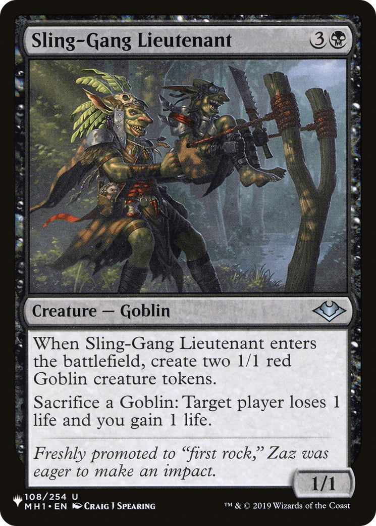 Sling-Gang Lieutenant [The List] | Rook's Games and More