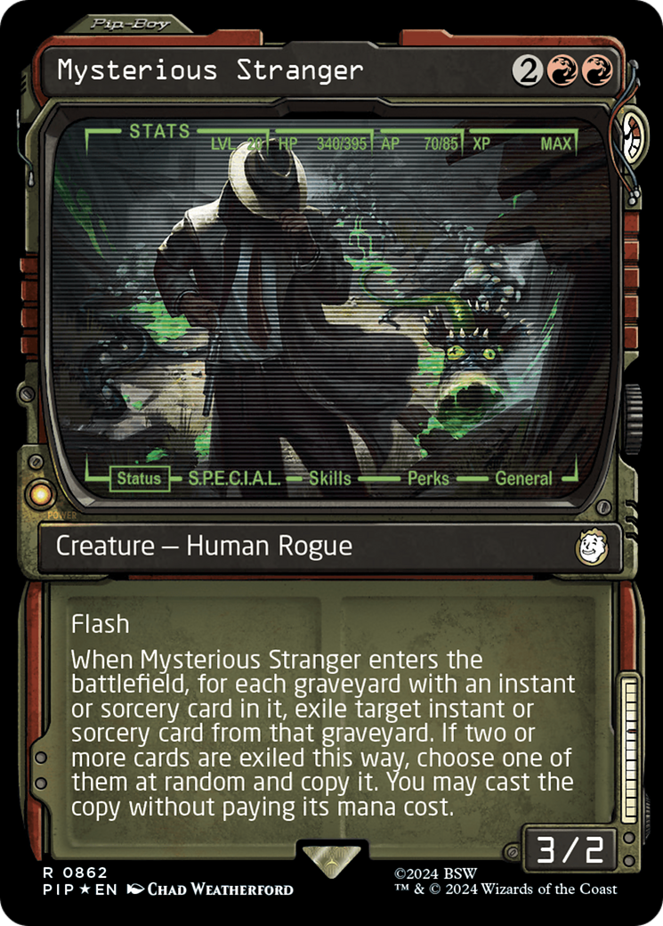 Mysterious Stranger (Showcase) (Surge Foil) [Fallout] | Rook's Games and More