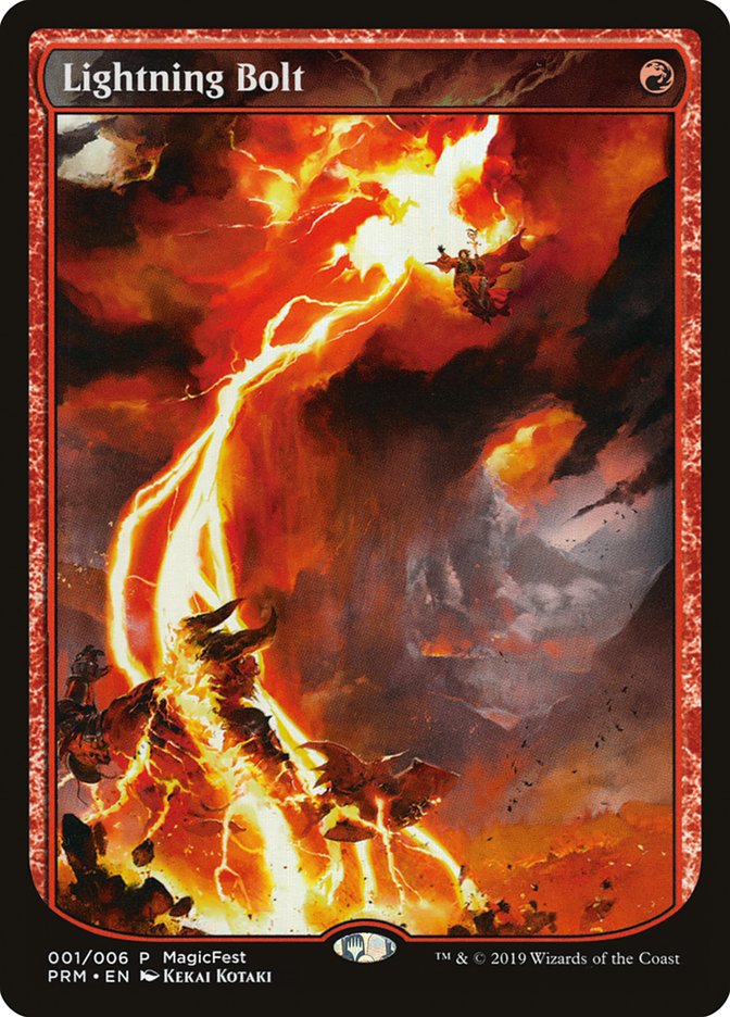 Lightning Bolt (Textless) [MagicFest 2019] | Rook's Games and More