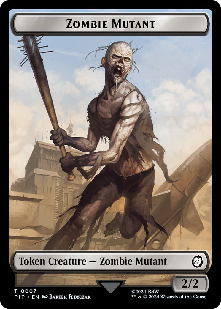 Zombie Mutant // Clue Double-Sided Token [Fallout Tokens] | Rook's Games and More