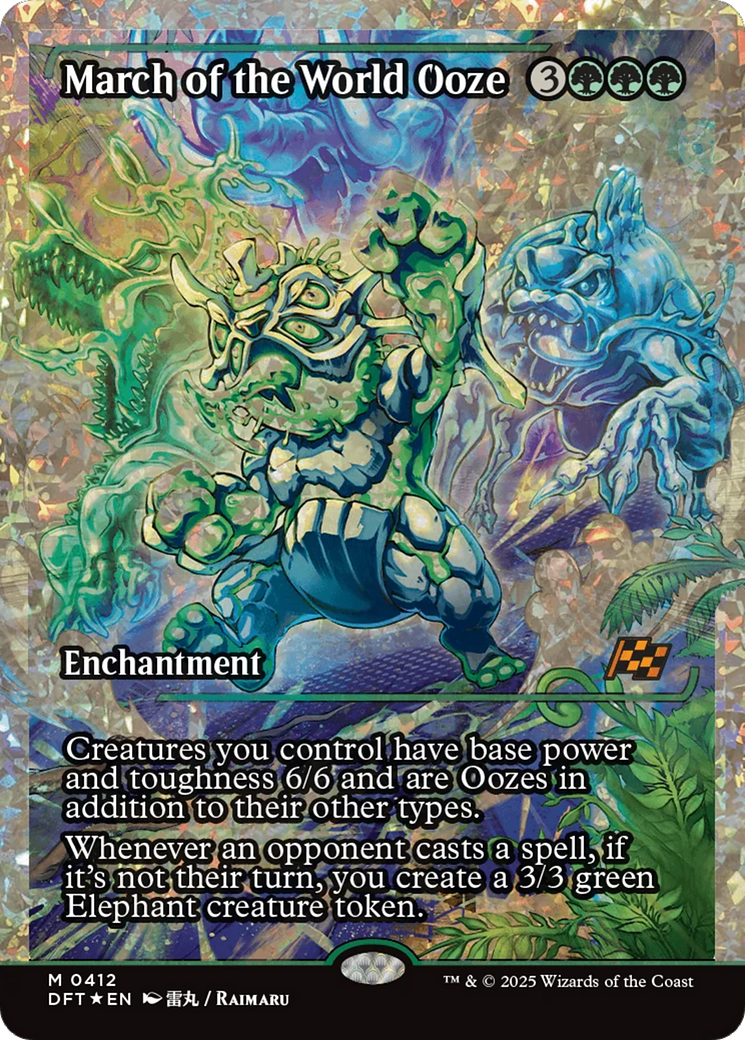 March of the World Ooze (Showcase) (Fracture Foil) [Aetherdrift] | Rook's Games and More