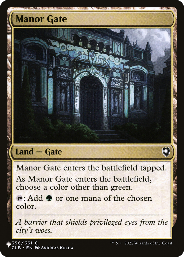 Manor Gate [The List] | Rook's Games and More