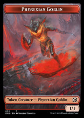 Rebel // Phyrexian Goblin Double-Sided Token [Phyrexia: All Will Be One Tokens] | Rook's Games and More