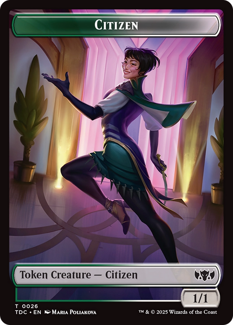 Eldrazi // Citizen Double-Sided Token [Tarkir: Dragonstorm Commander Tokens] | Rook's Games and More