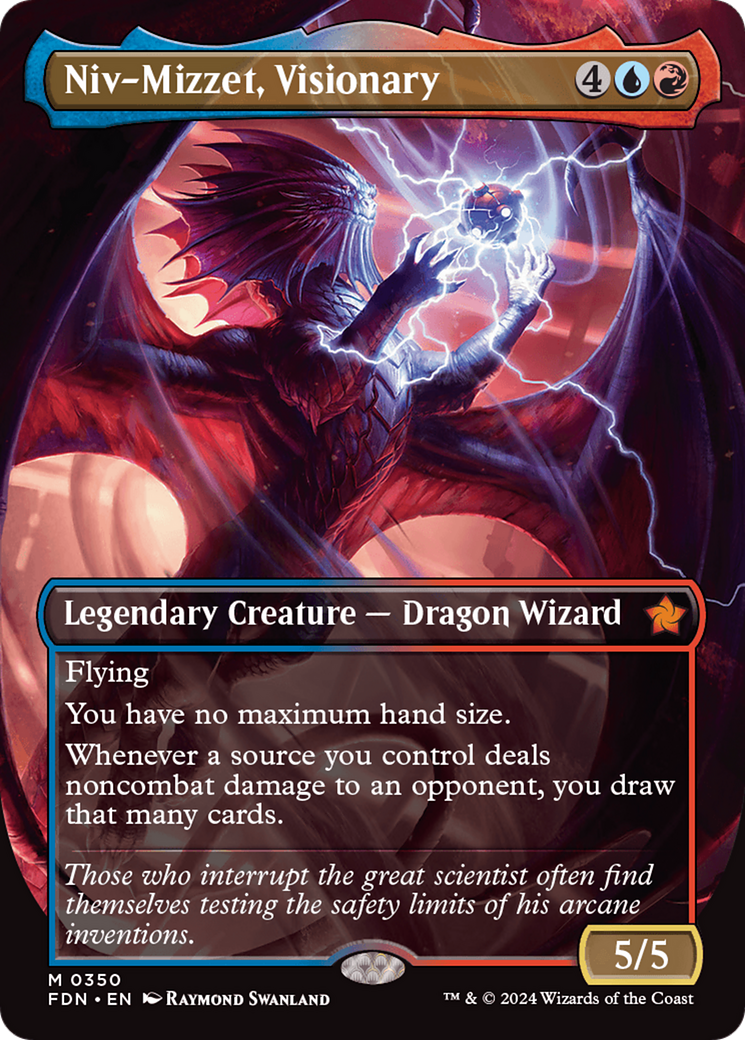 Niv-Mizzet, Visionary (Borderless) [Foundations] | Rook's Games and More