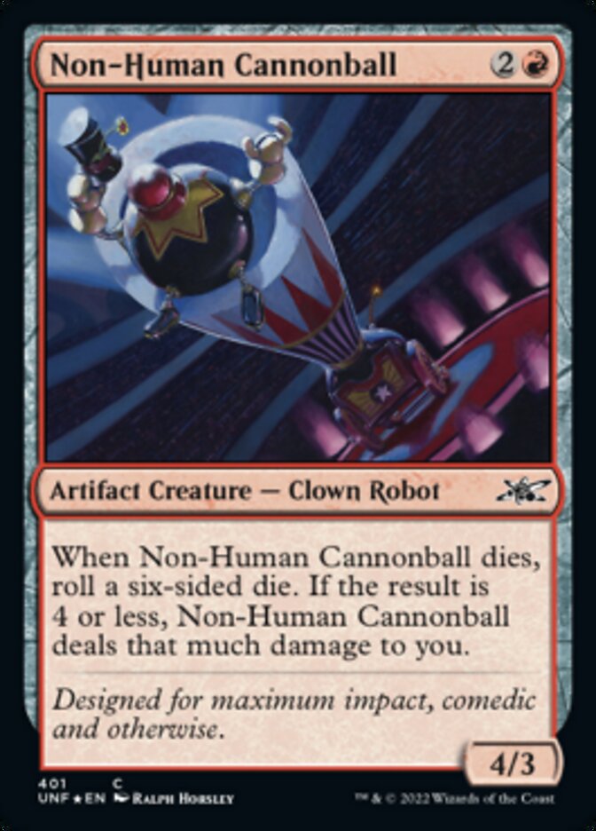 Non-Human Cannonball (Galaxy Foil) [Unfinity] | Rook's Games and More