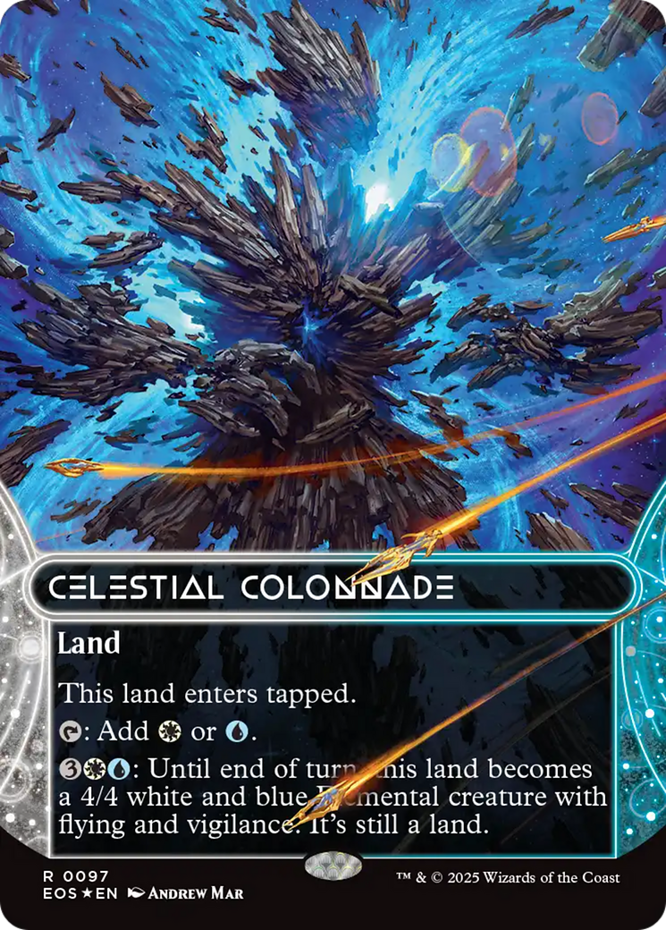 Celestial Colonnade (0097) (Borderless) (Galaxy Foil) [Edge of Eternities: Stellar Sights] | Rook's Games and More
