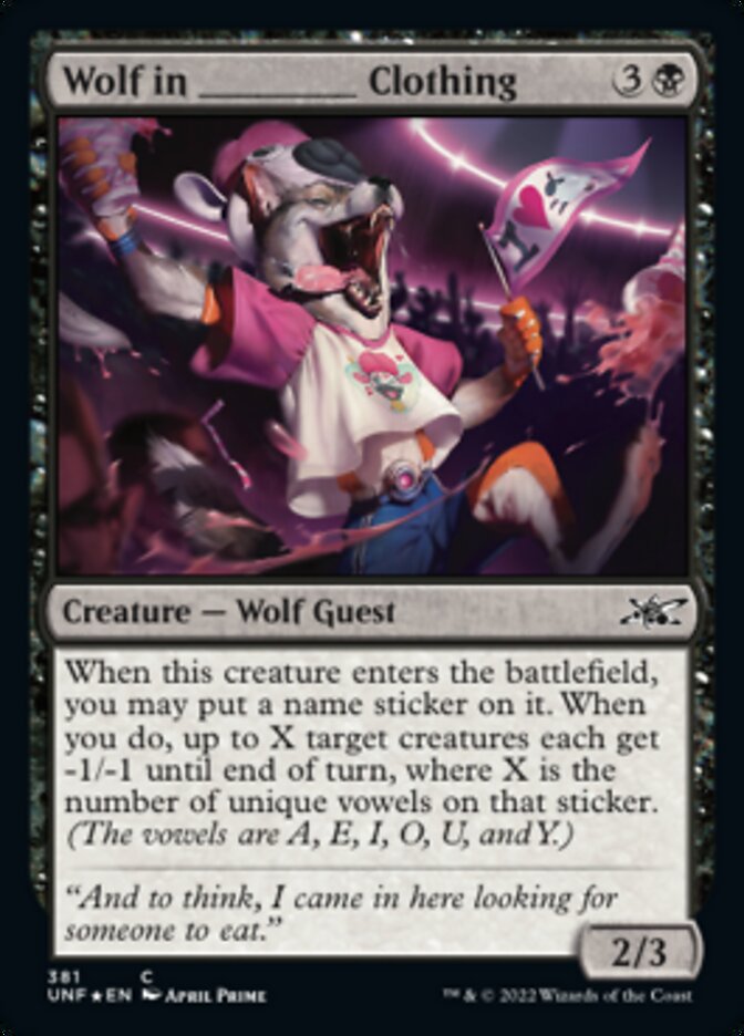 Wolf in _____ Clothing (Galaxy Foil) [Unfinity] | Rook's Games and More