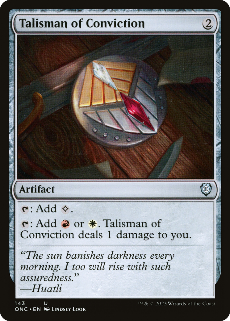 Talisman of Conviction [Phyrexia: All Will Be One Commander] | Rook's Games and More