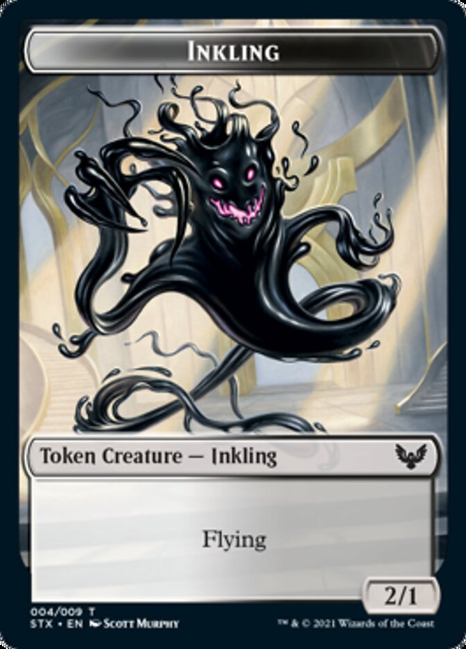 Fractal // Inkling Double-Sided Token [Strixhaven: School of Mages Tokens] | Rook's Games and More
