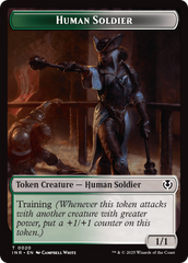 Human Soldier (0020) // Emblem - Tamiyo, Field Researcher Double-Sided Token [Innistrad Remastered Tokens] | Rook's Games and More