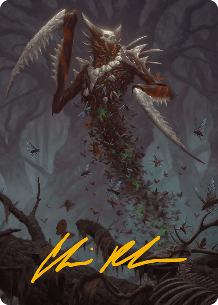 Grist, the Plague Swarm Art Card (Gold-Stamped Signature) [Modern Horizons 3 Art Series] | Rook's Games and More