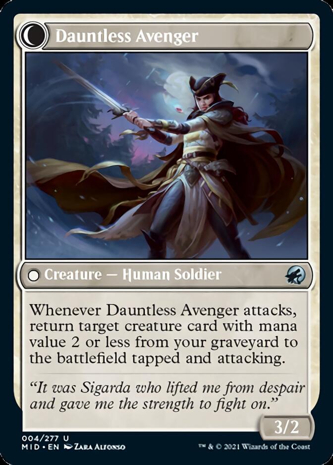 Bereaved Survivor // Dauntless Avenger [Innistrad: Midnight Hunt] | Rook's Games and More