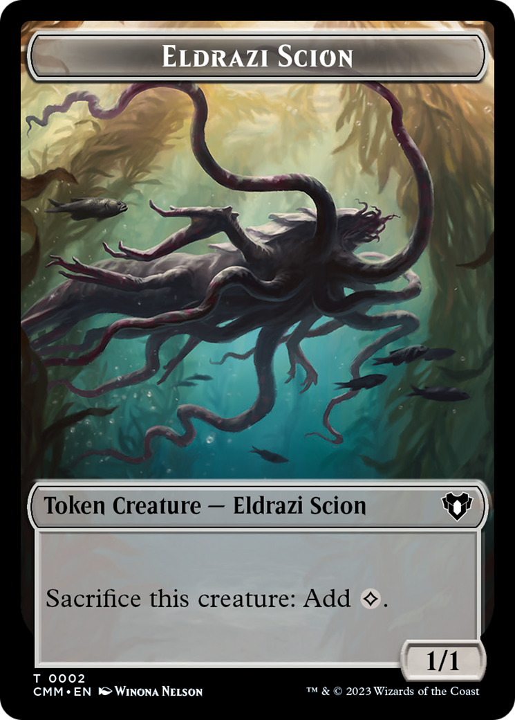 Manifest // Eldrazi Scion Double-Sided Token [Commander Masters Tokens] | Rook's Games and More