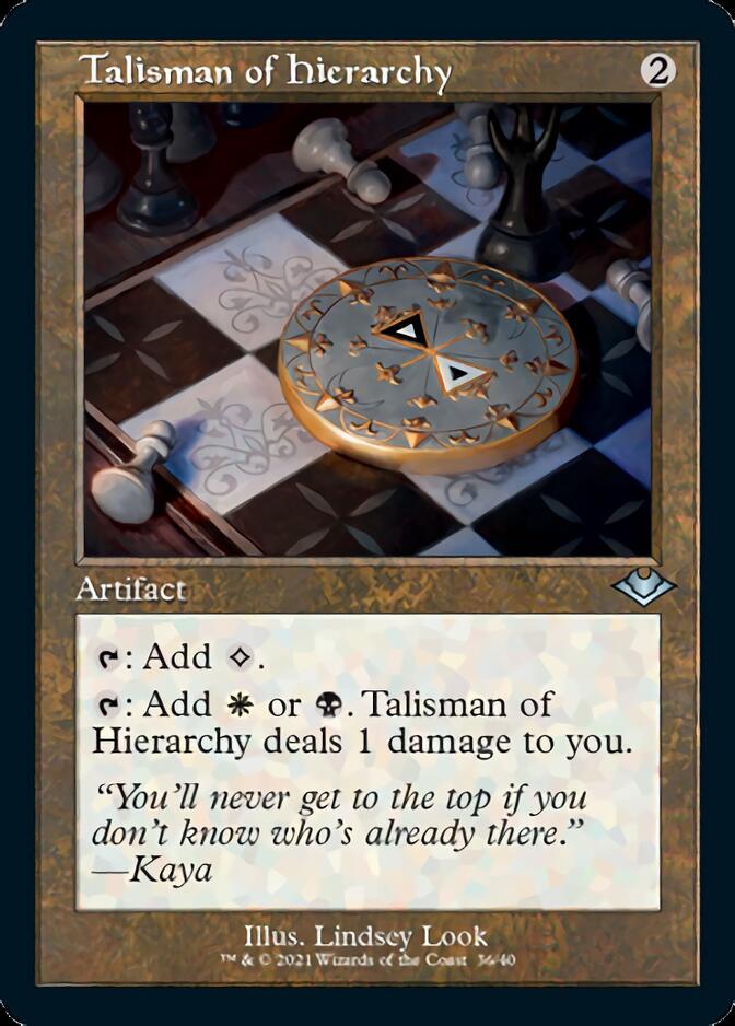 Talisman of Hierarchy (Retro Foil Etched) [Modern Horizons] | Rook's Games and More