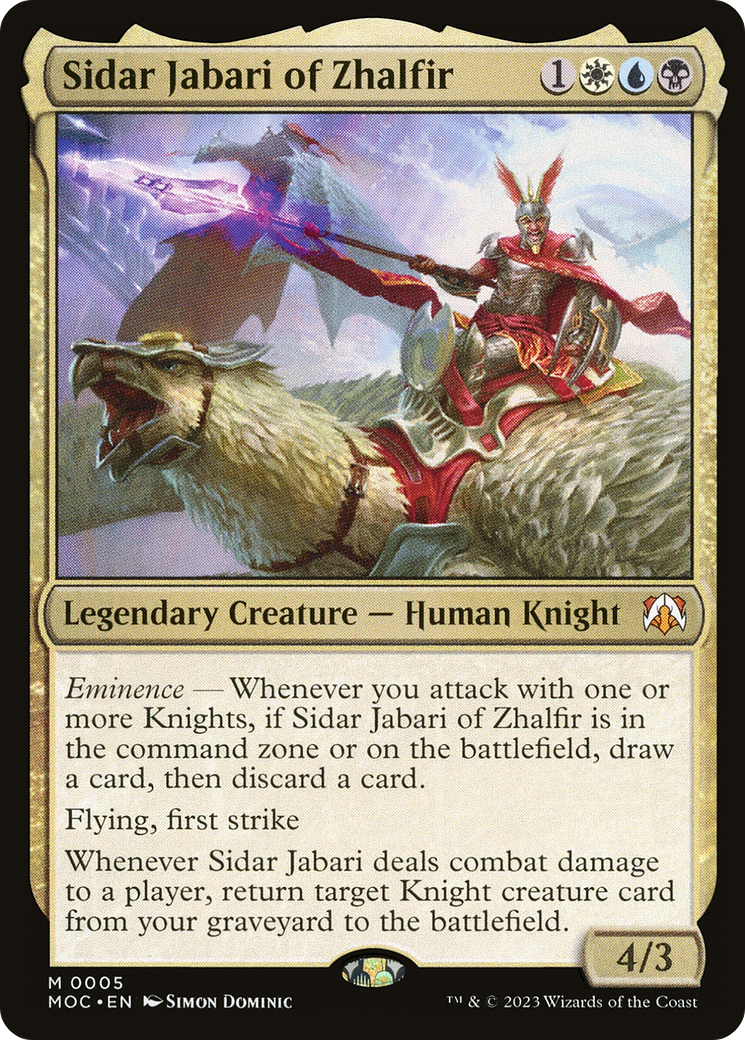 Sidar Jabari of Zhalfir [March of the Machine Commander] | Rook's Games and More