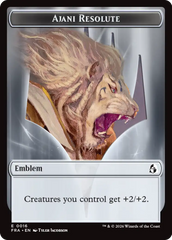 Ajani's Pridemate // Ajani Resolute Double-Sided Token [Reality Fracture Tokens] | Rook's Games and More
