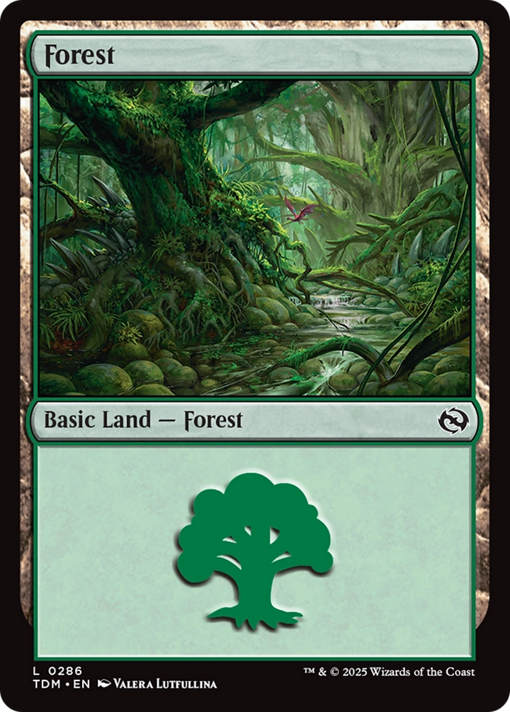 Forest (0286) [Tarkir: Dragonstorm] | Rook's Games and More
